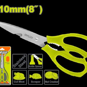 TIJERA 8" ACERO INOXIDABLE MANGO ERGONOMICO (DTSX1602)