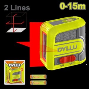 NIVEL LÁSER 0-15M LUZ ROJA DYLLU (DTLE1M03)