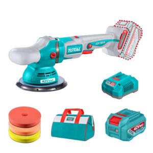 POLICHADORA INALAMBRICA 8" 42V INCLUYE 1 BATERIA 2.0AH, 1 CARGADOR Y ACCESORIOS INDUSTRIAL SUPER TOTAL (UTAPLI42151)