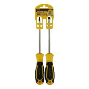 JUEGO DESTORNILLADORES X 2 PZS PUNTA IMANTADA 3/16 X 5" (+)(-) UDUKE (HT4131)