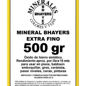 MINERAL AMARILLO BHAYERS CAJA 500GR