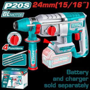 TALADRO ROTOMARTILLO 15/16" 20V 2.4 JULES SDS PLUS INCLUYE ACCESORIOS BATERIA Y CARGADOR SE VENDEN POR SEPARADO (TRHLI20248)