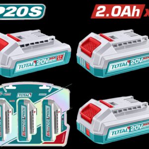 KIT DE 3 BATERIAS 20V 2.0AH INDUSTRIAL ION LITHIUM INDUSTRIAL SUPER TOTAL (TOSLI240311)