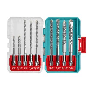 JUEGO DE BROCAS X 9 PZS PARA MURO, CON VASTAGO EXAGONAL SDS PLUS INDUSTRIAL SUPER TOTAL (UTACSDL30906)