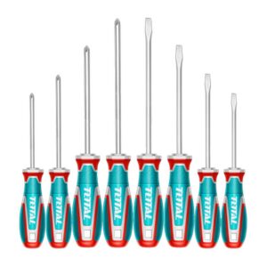 JUEGO DESTORNILLADORES X 8 PCS CROMO VANADIUM PUNTA IMANTADA INDUSTRIAL SUPER TOTAL (TKSDS0846)