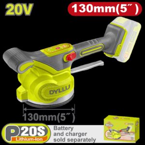 VIBRADOR DE BALDOSA INALAMBRICA 20V CON VENTOSA CAP 50KG BATERIAS Y CARGADOR NO INCLUIDO DYLLU (DTTVM1D12)