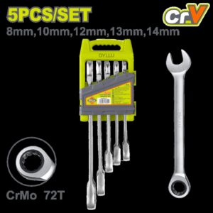 LLAVE MIXTA 8 - 14 MM CON RACHE JUEGO X 5 PZS DYLLU (DTSP4205)