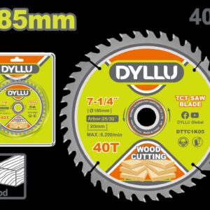 DISCO CORTE MADERA 7-1/4" X 40T DYLLU (DTTC1K05)