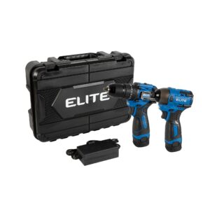 COMBO ELITE TALADRO PERCUTOR INALAMBRICO 1/2 16V 40NM + ATORNILLADOR DE IMPACTO 1/4 120NM SIN ESCOBILLAS INCLUYE 2 BATERIAS 2AH + CARGADOR (KITX161B)