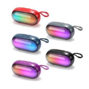 PARLANTE BLUETOOTH PORTATIL LUCES RGB MICRO SD-USB (TG692)
