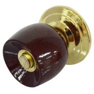 CHAPA BOLA ALCOBA P/MADERA UDUKE COLOR VINOTINTO ESCUDO DORADO (5831-HJM) (HT20177)