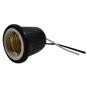 SOCKET CAUCHO INTEMPERIE FINO LOZA (JC502W) (RETIE-FL)(HT30517)