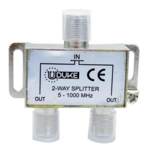 SPLITTER TV FINO X 2 SALIDAS UDUKE (5-1000 MHZ) (ESPLITER) (HT30287)(HT90149)