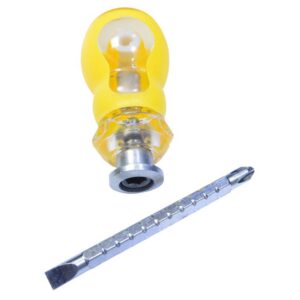 DESTORNILLADOR DOBLE PUNTA PUNO DOBLE USO C/V CON SEGURO CRISTAL (HT50081)